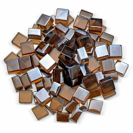 MARQUEE PROTECTION 0.5 in. Copper Luster 2.0 Cube Fire Pit Glass - 10 lbs MA2823054